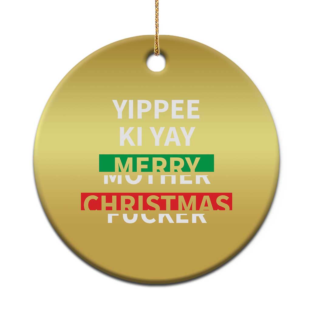 Funny Yippee Ki Yay Merry Xmas Christmas Ornament Xmas Nakatomi Plaza TS11