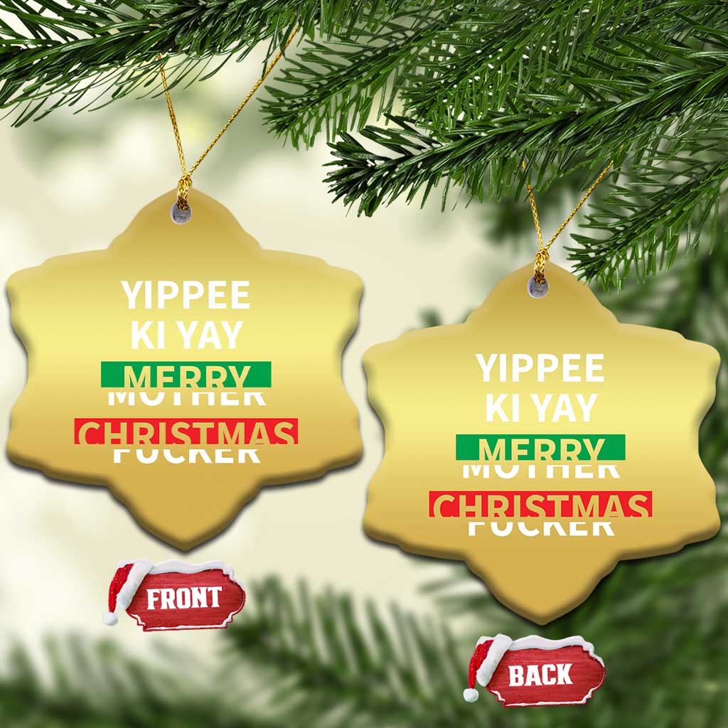 Funny Yippee Ki Yay Merry Xmas Christmas Ornament Xmas Nakatomi Plaza TS11