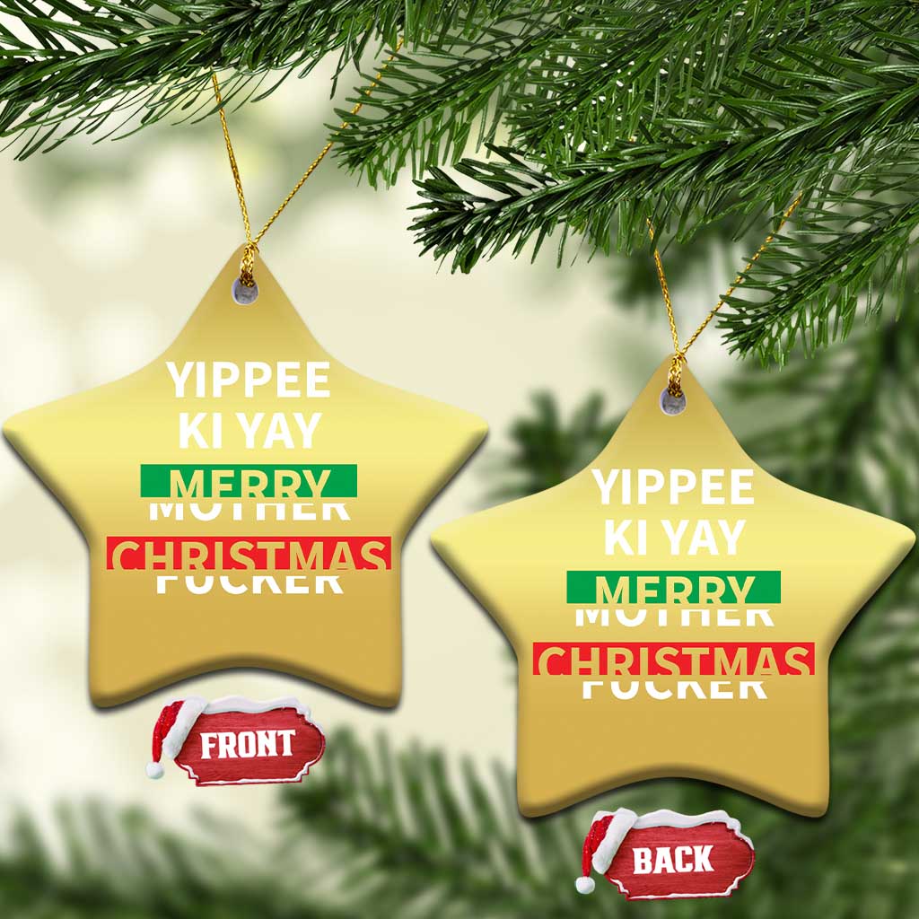 Funny Yippee Ki Yay Merry Xmas Christmas Ornament Xmas Nakatomi Plaza TS11