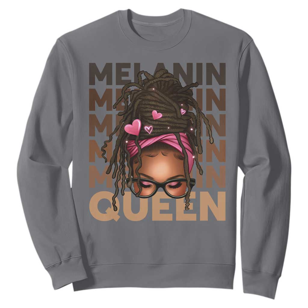 African American Pride Sweatshirt Melanin Queen Afro Messy Bun TS11