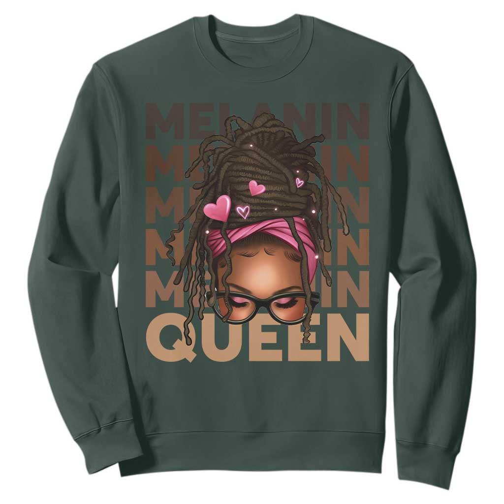 African American Pride Sweatshirt Melanin Queen Afro Messy Bun TS11