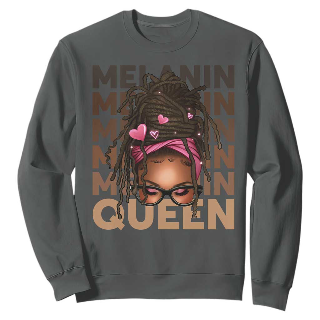 African American Pride Sweatshirt Melanin Queen Afro Messy Bun TS11