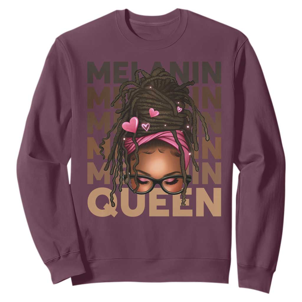 African American Pride Sweatshirt Melanin Queen Afro Messy Bun TS11