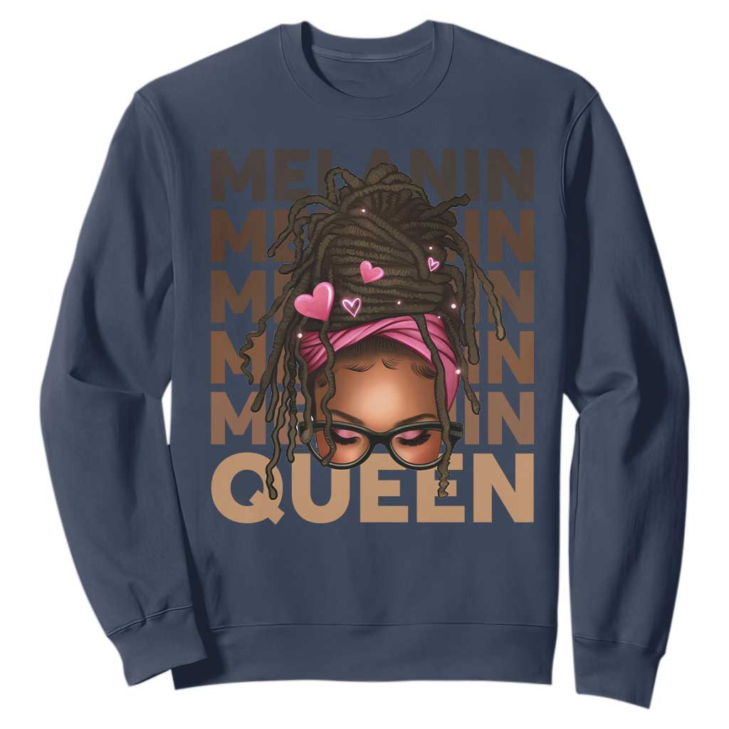 African American Pride Sweatshirt Melanin Queen Afro Messy Bun TS11