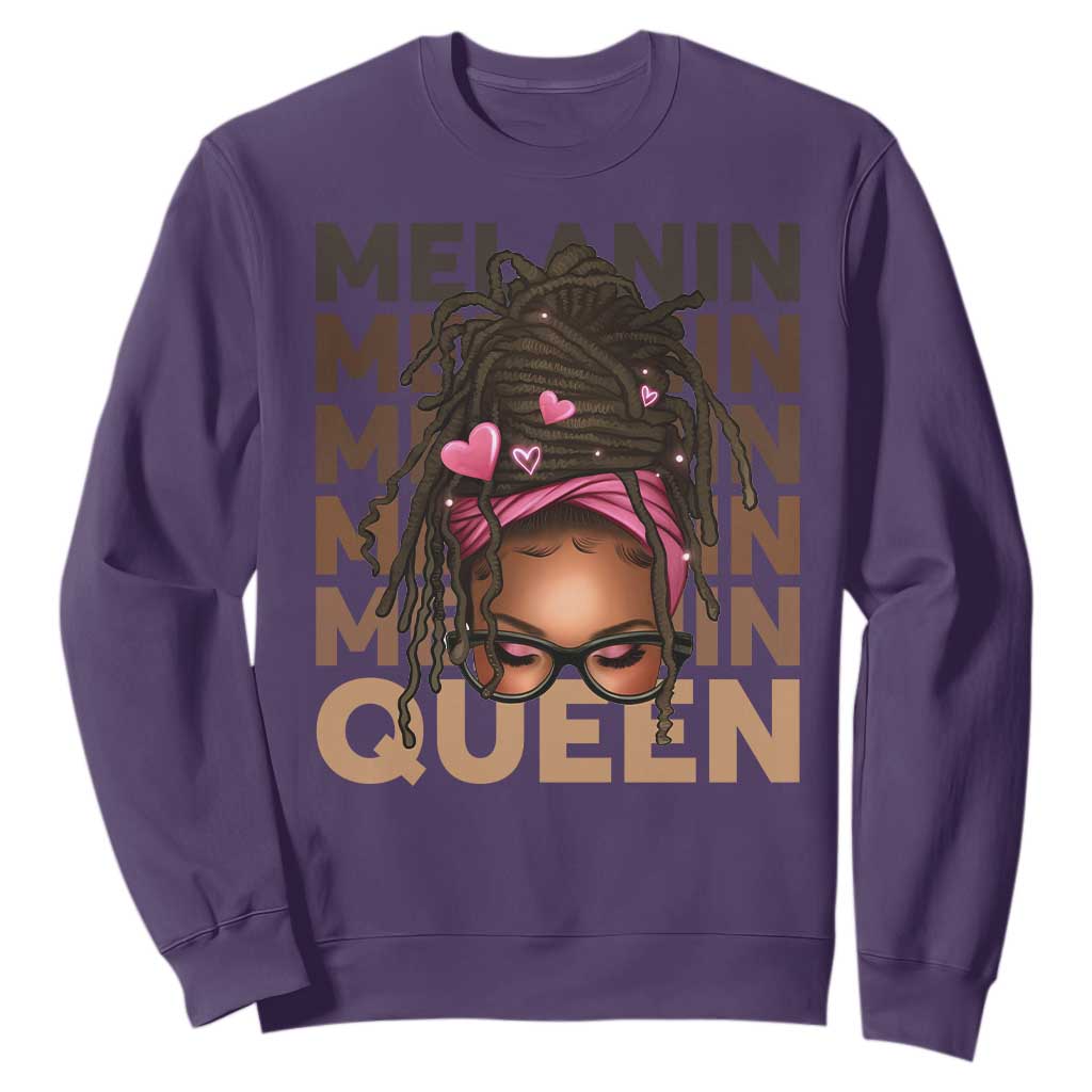 African American Pride Sweatshirt Melanin Queen Afro Messy Bun TS11