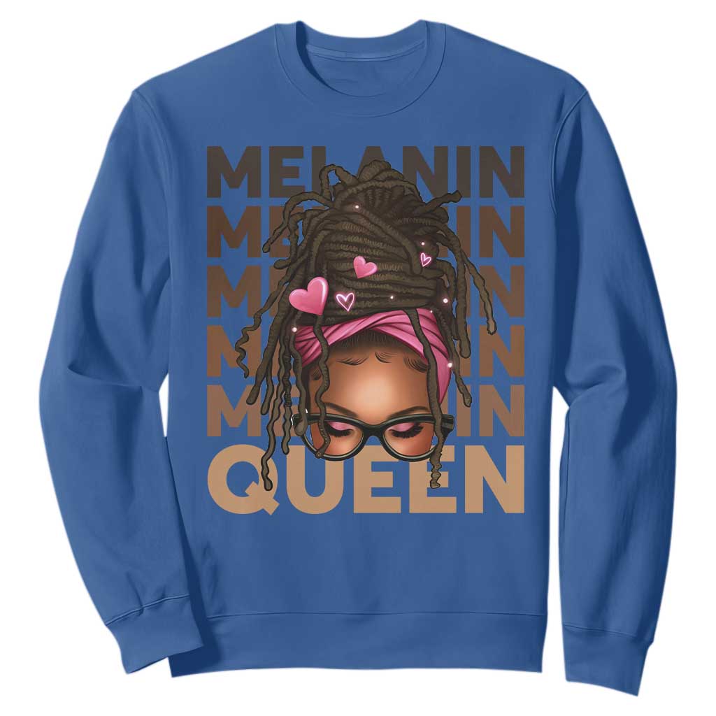 African American Pride Sweatshirt Melanin Queen Afro Messy Bun TS11