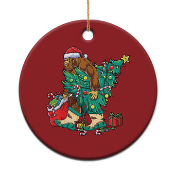 Funny Santa Bigfoot Xmas Tree Christmas Ornament TS11