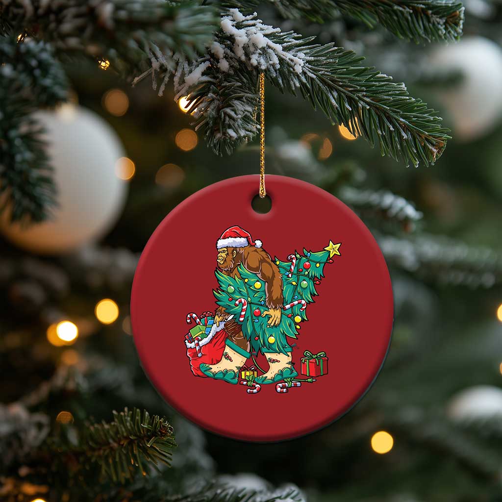 Funny Santa Bigfoot Xmas Tree Christmas Ornament TS11