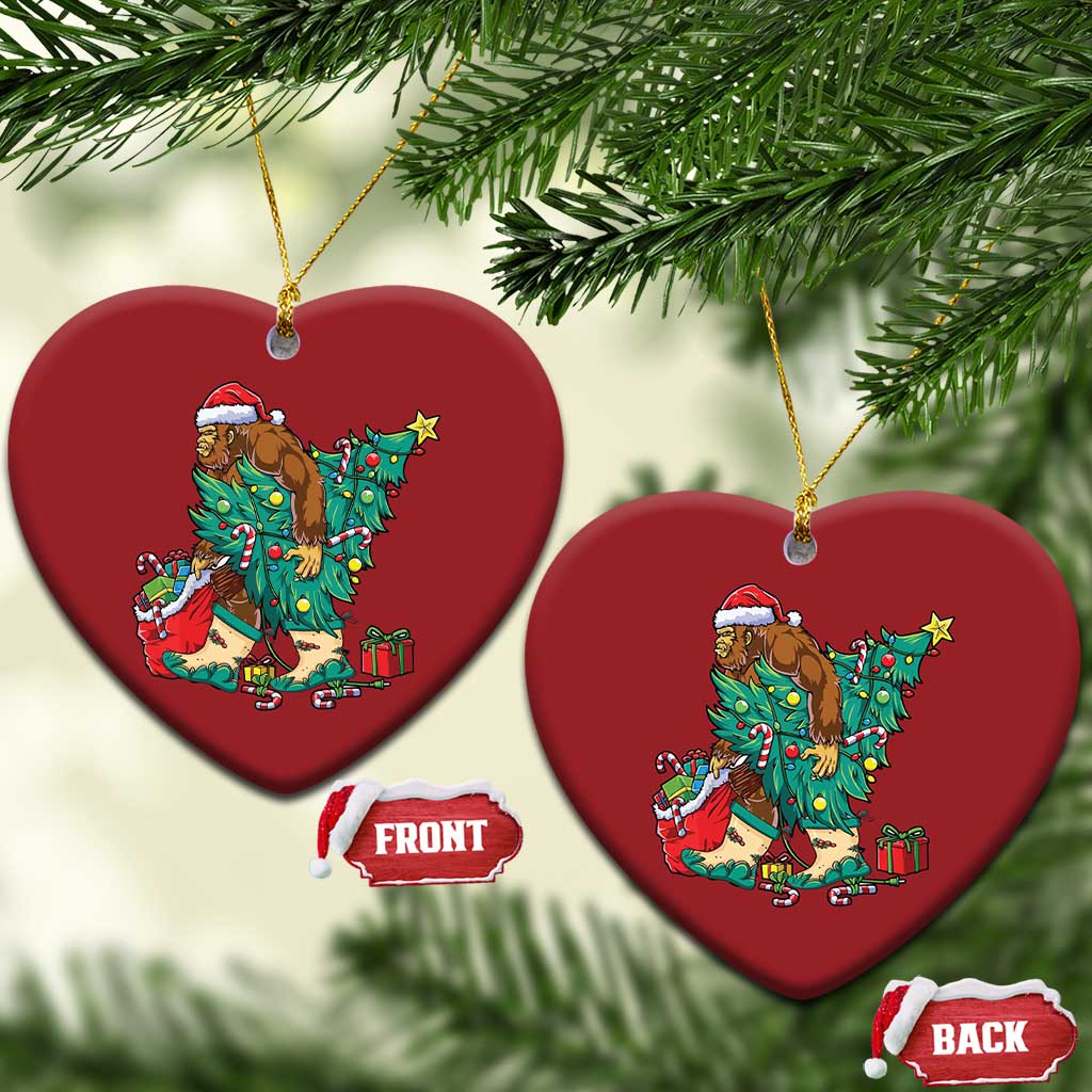 Funny Santa Bigfoot Xmas Tree Christmas Ornament TS11