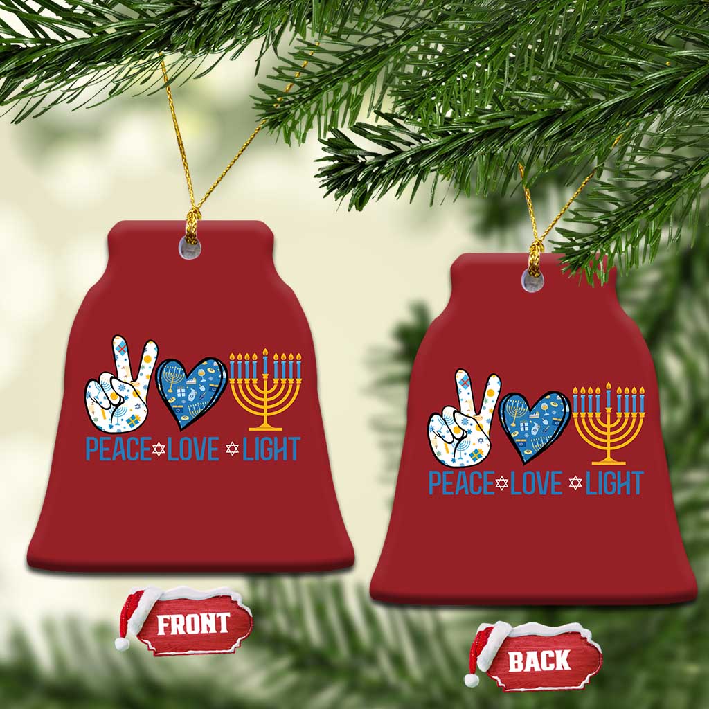 Hanukkah Christmas Ornament Peace Love Light Chanukah Jewish David Star TS11