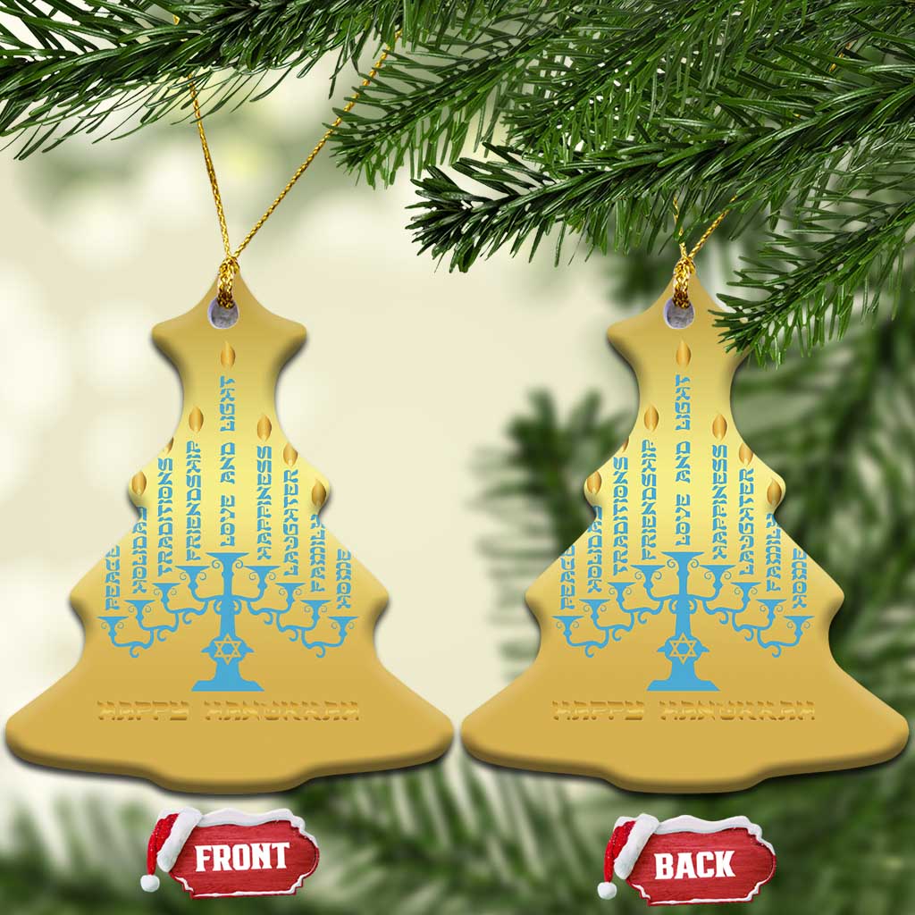 Happy Hanukkah Menorah Chanukah Jewish Holiday Christmas Ornament TS11