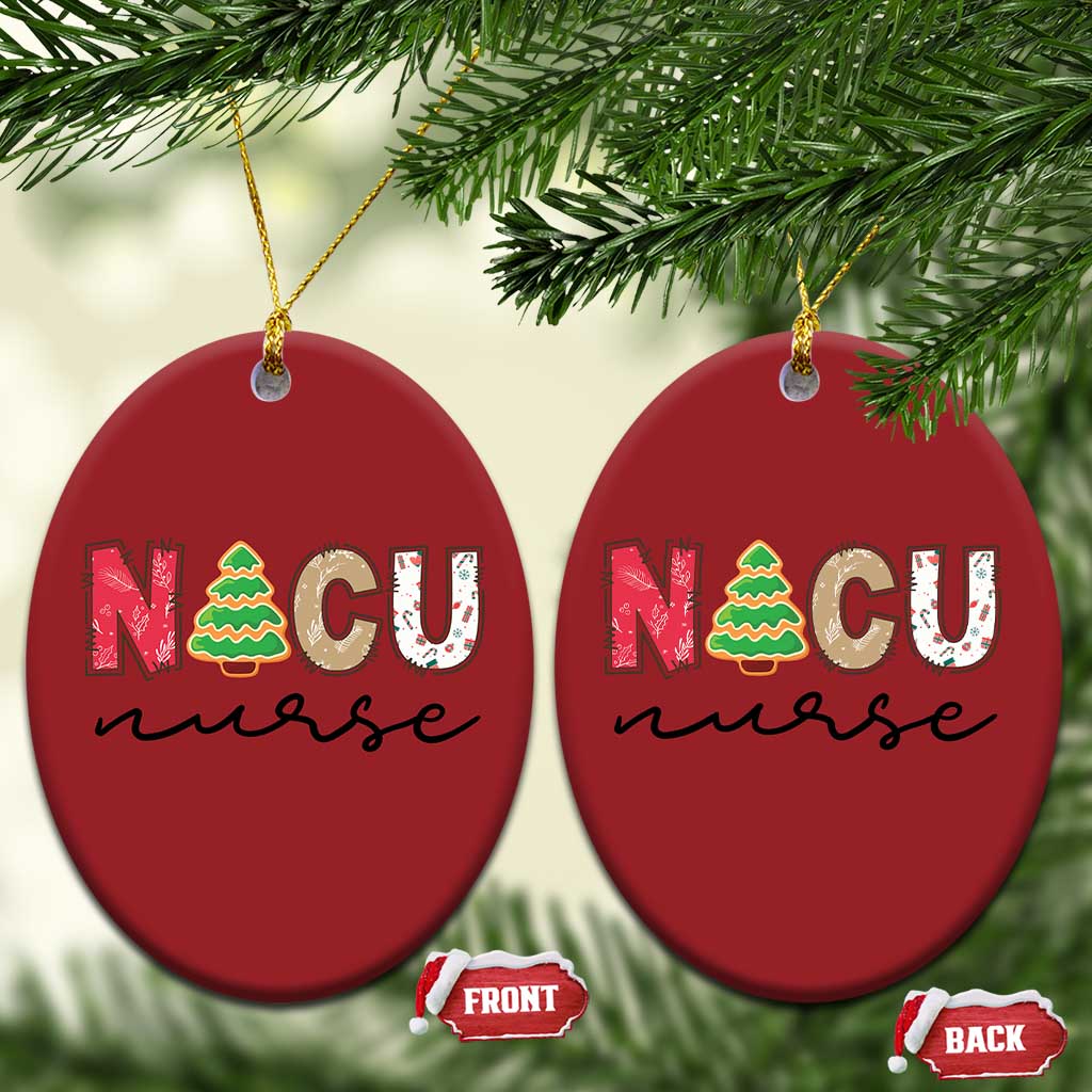 Funny NICU Labor Delivery Nurse Xmas Xmas Tree Christmas Ornament TS11