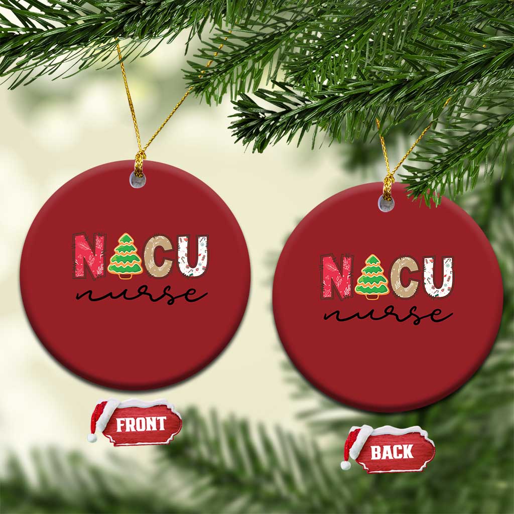 Funny NICU Labor Delivery Nurse Xmas Xmas Tree Christmas Ornament TS11