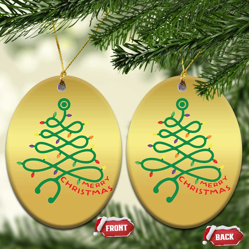 Funny Merry Xmas Nurse Christmas Ornament Stethoscope Xmas Tree TS11