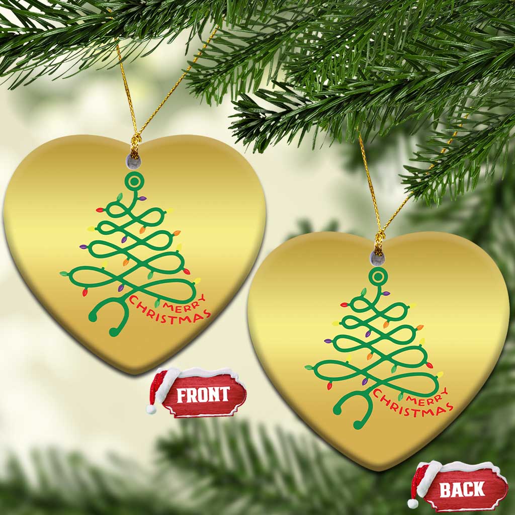 Funny Merry Xmas Nurse Christmas Ornament Stethoscope Xmas Tree TS11