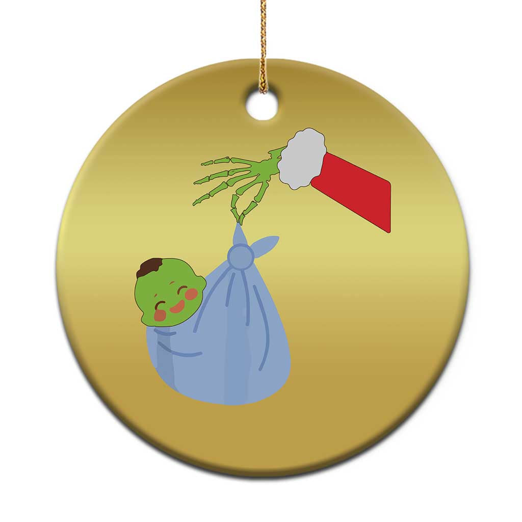 Funny NICU Labor Delivery Nurse Xmas Santa Green Baby Christmas Ornament TS11