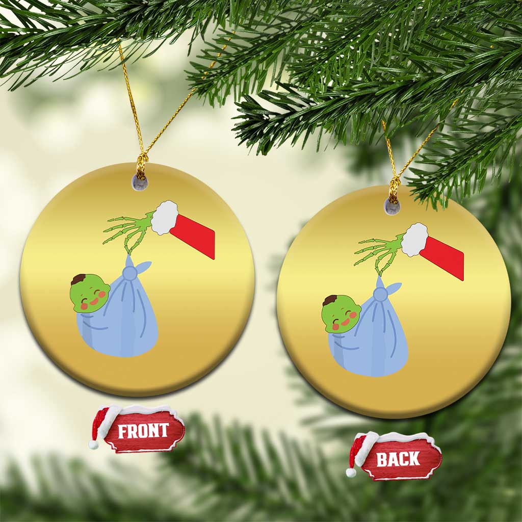 Funny NICU Labor Delivery Nurse Xmas Santa Green Baby Christmas Ornament TS11