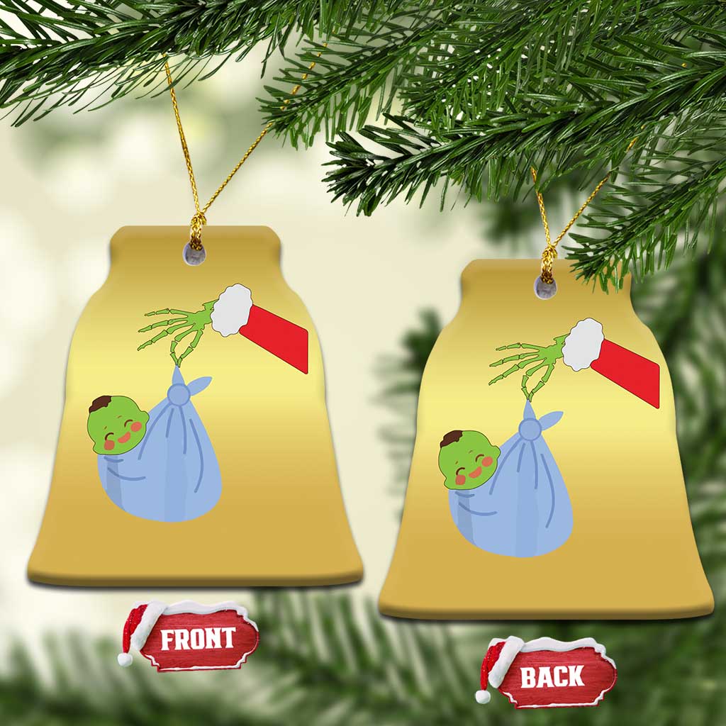 Funny NICU Labor Delivery Nurse Xmas Santa Green Baby Christmas Ornament TS11