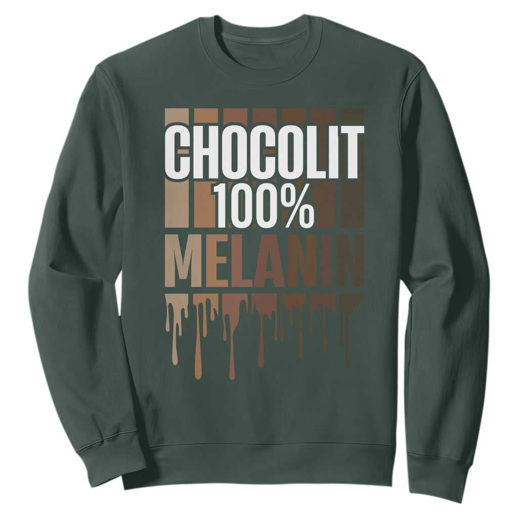 Funny Chocolit 100% Sweatshirt Melanin Black Pride African American TS11