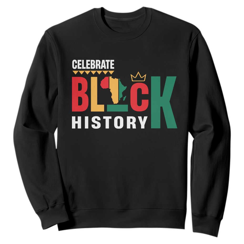 Celebrate Black History Month Sweatshirt African American History Africa Map TS11