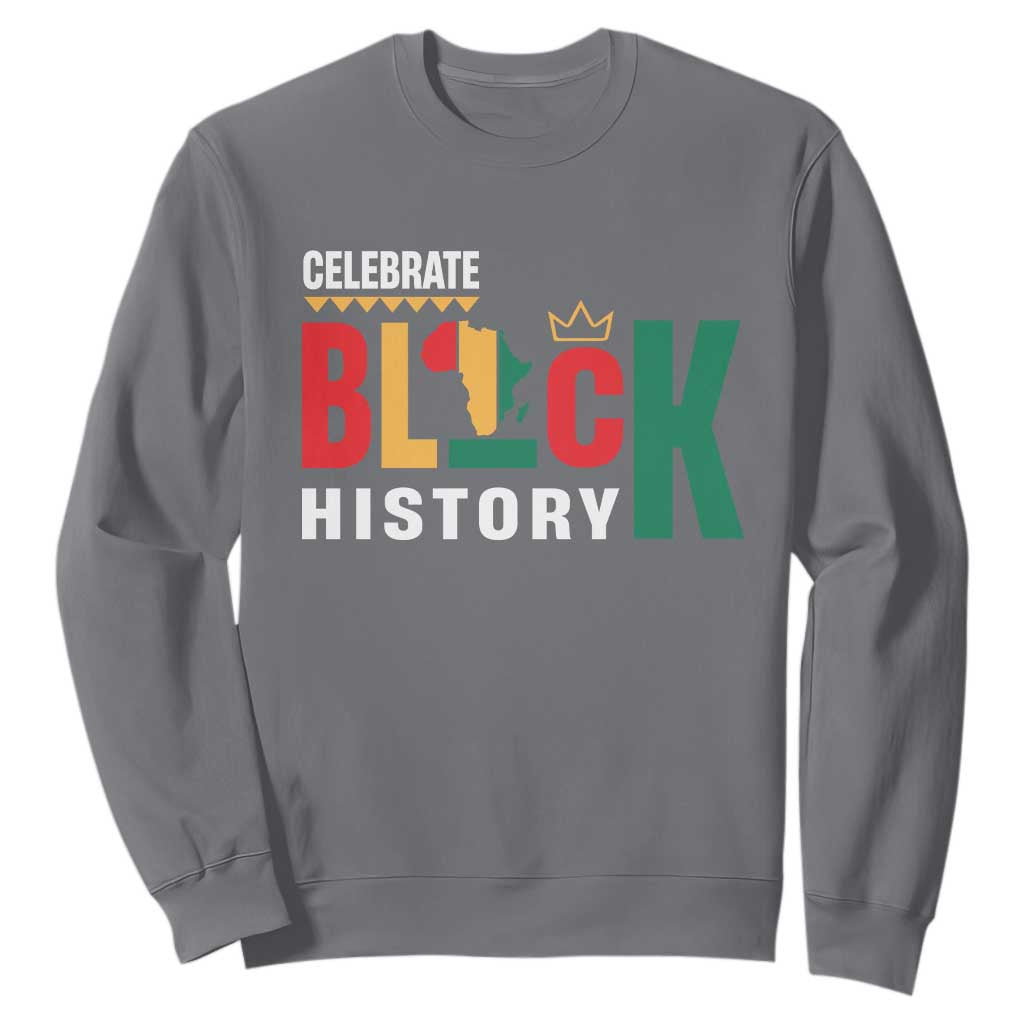 Celebrate Black History Month Sweatshirt African American History Africa Map TS11