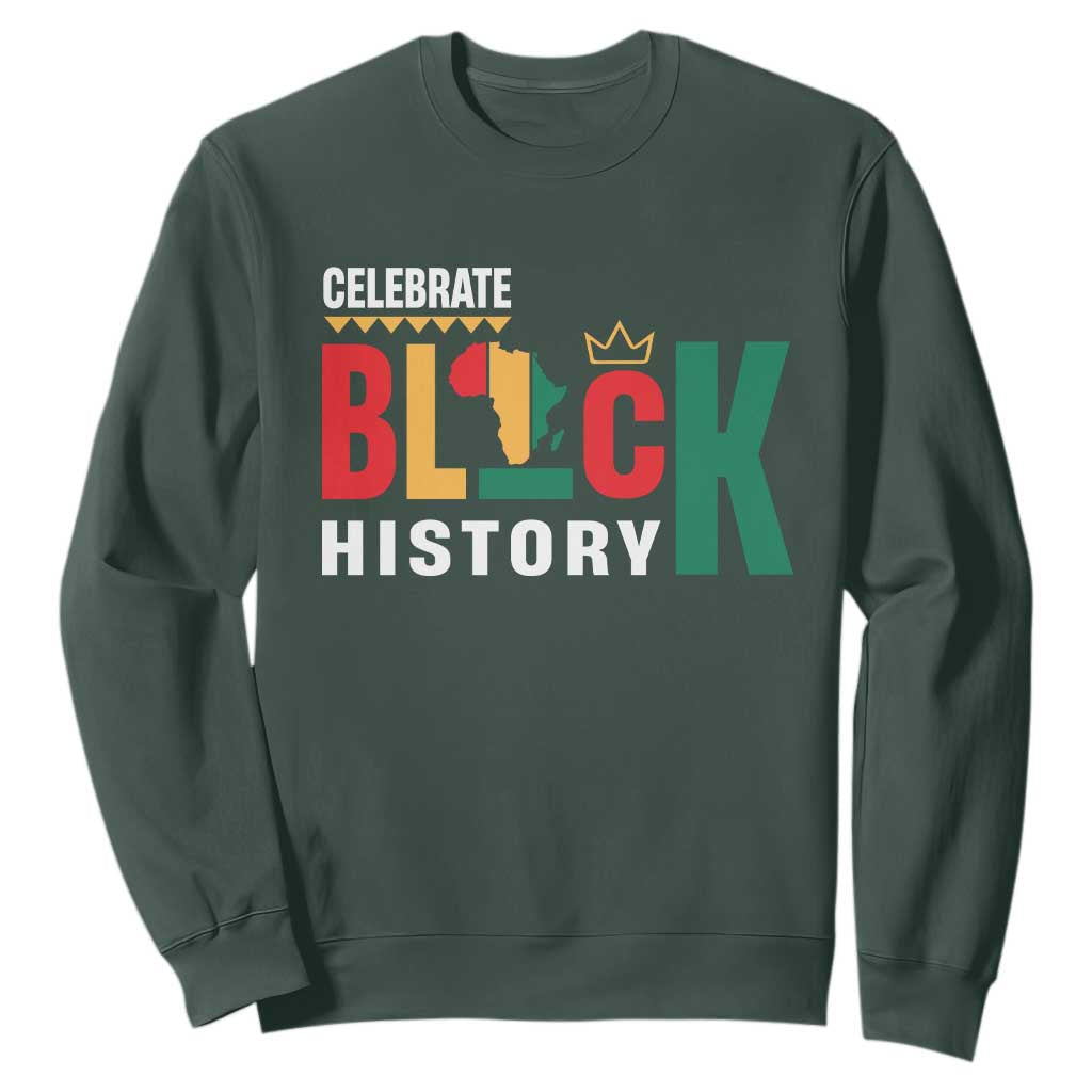 Celebrate Black History Month Sweatshirt African American History Africa Map TS11