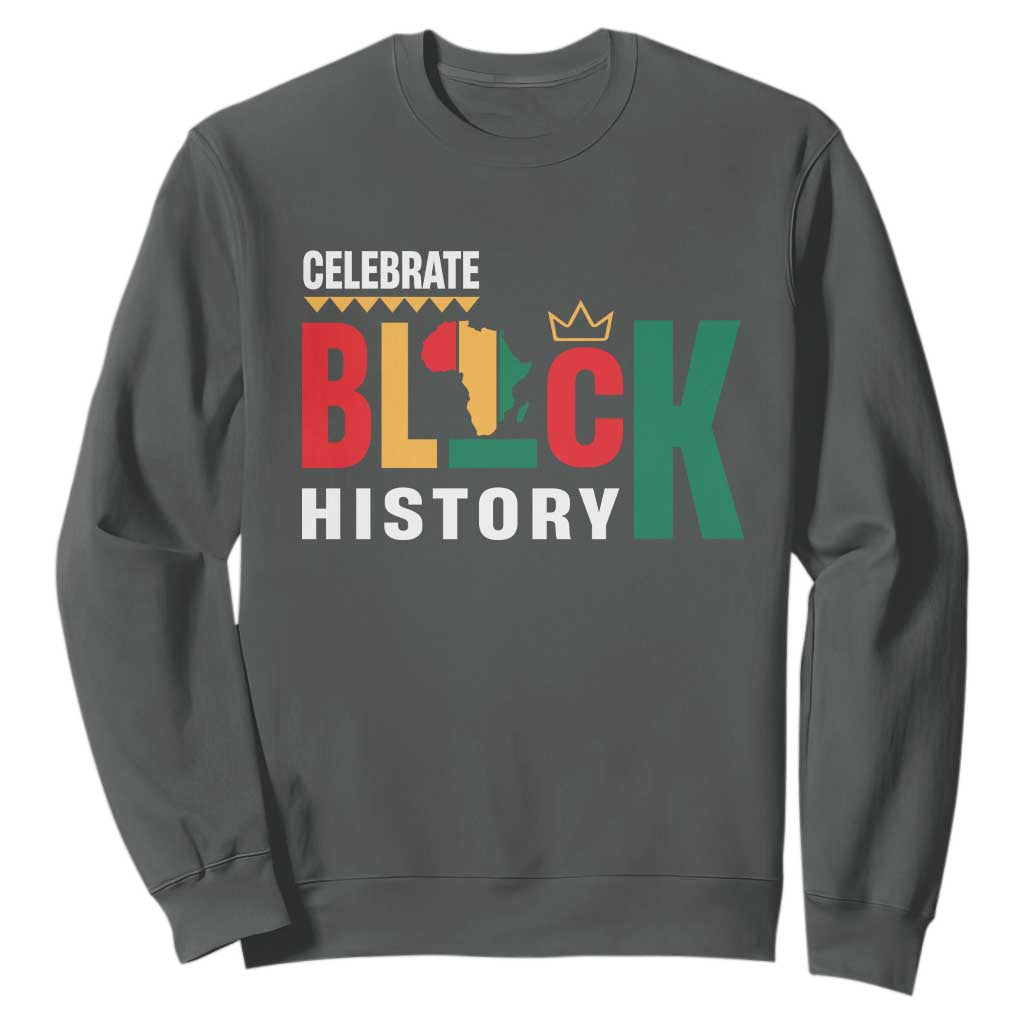 Celebrate Black History Month Sweatshirt African American History Africa Map TS11