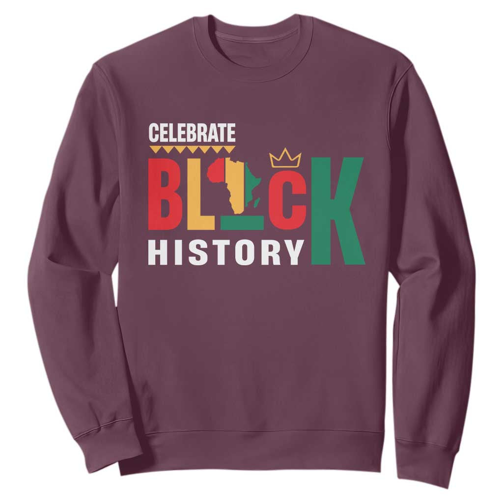Celebrate Black History Month Sweatshirt African American History Africa Map TS11