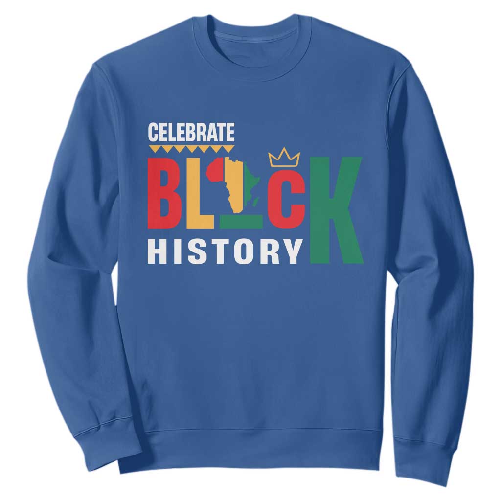 Celebrate Black History Month Sweatshirt African American History Africa Map TS11