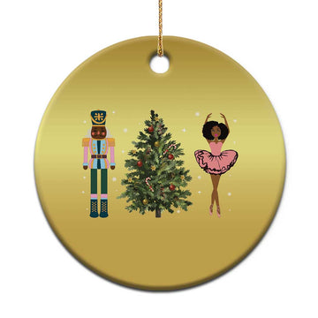 Funny Black Ballerina Nutcracker African American Xmas Christmas Ornament TS11