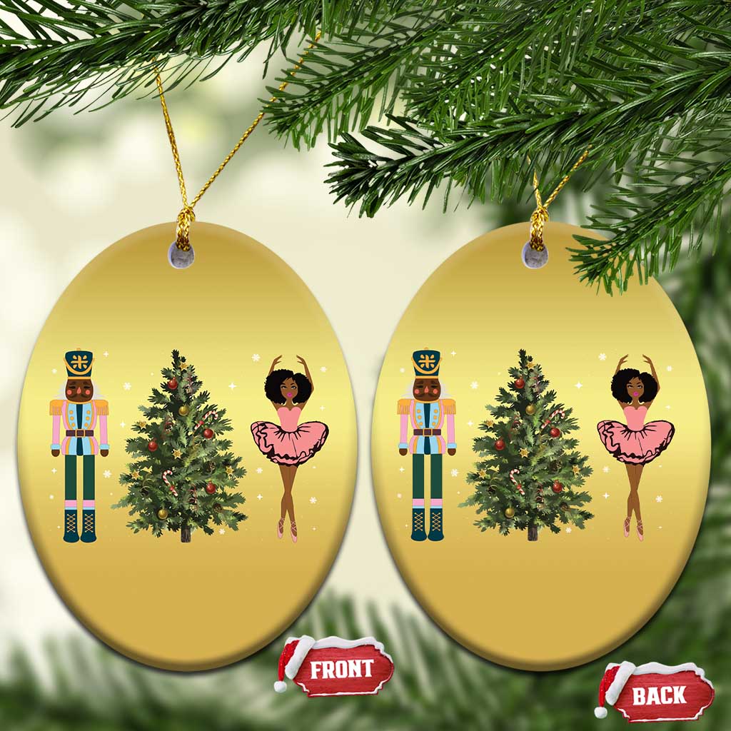 Funny Black Ballerina Nutcracker African American Xmas Christmas Ornament TS11