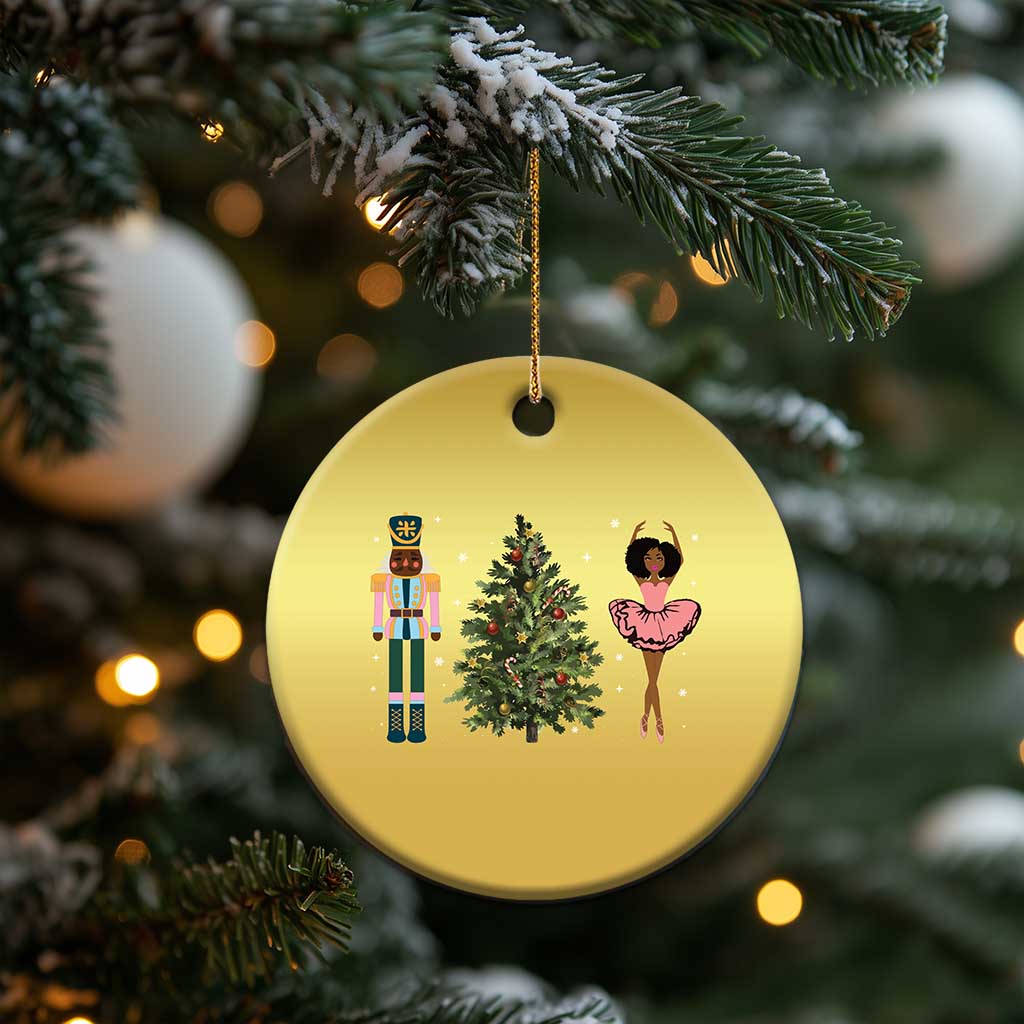 Funny Black Ballerina Nutcracker African American Xmas Christmas Ornament TS11