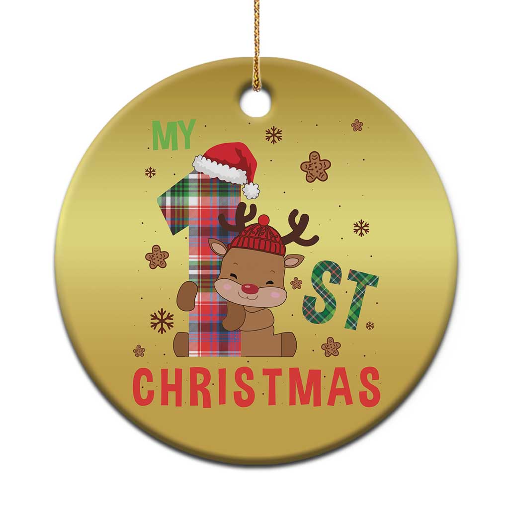 My First Xmas Cute Reindeer Santa Hat Christmas Ornament TS11