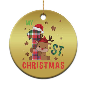 My First Xmas Cute Reindeer Santa Hat Christmas Ornament TS11