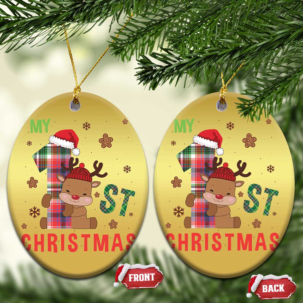 My First Xmas Cute Reindeer Santa Hat Christmas Ornament TS11
