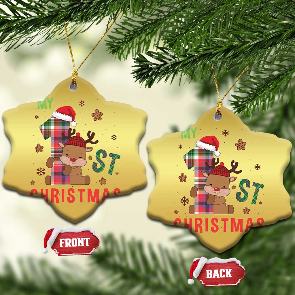 My First Xmas Cute Reindeer Santa Hat Christmas Ornament TS11