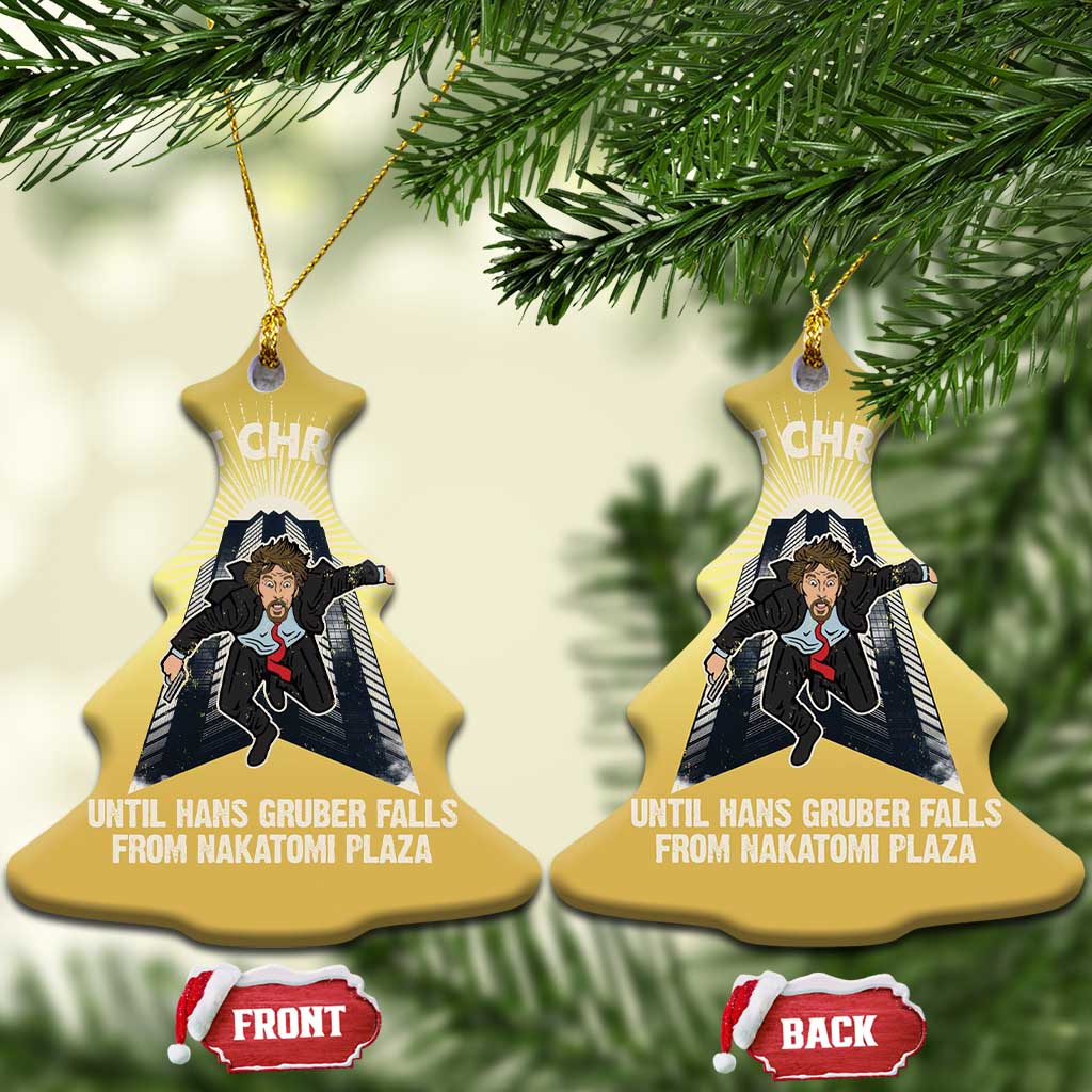 Funny Nakatomi Plaza Christmas Ornament It's Not Xmas Until Hans Gruber Falls From Nakatomi Plaza TS11