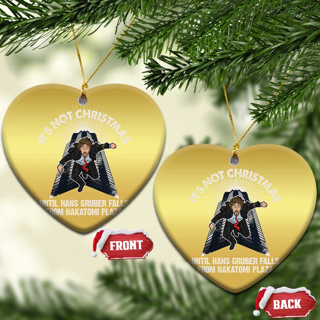 Funny Nakatomi Plaza Christmas Ornament It's Not Xmas Until Hans Gruber Falls From Nakatomi Plaza TS11