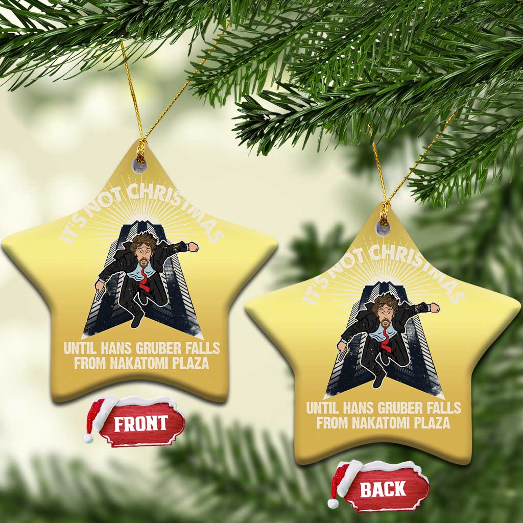 Funny Nakatomi Plaza Christmas Ornament It's Not Xmas Until Hans Gruber Falls From Nakatomi Plaza TS11