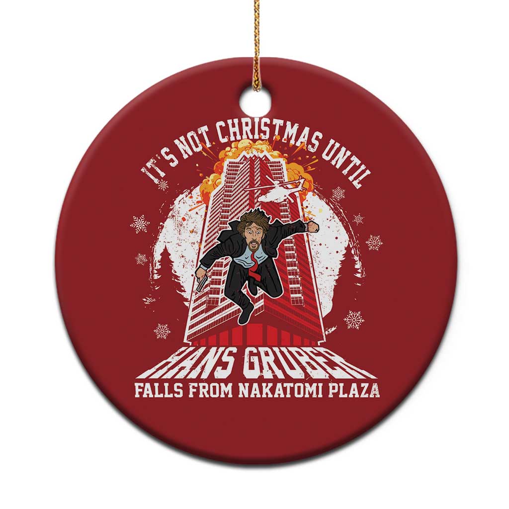 Funny Nakatomi Plaza Christmas Ornament It's Not Xmas Until Hans Gruber Falls From Nakatomi Plaza Explode TS11