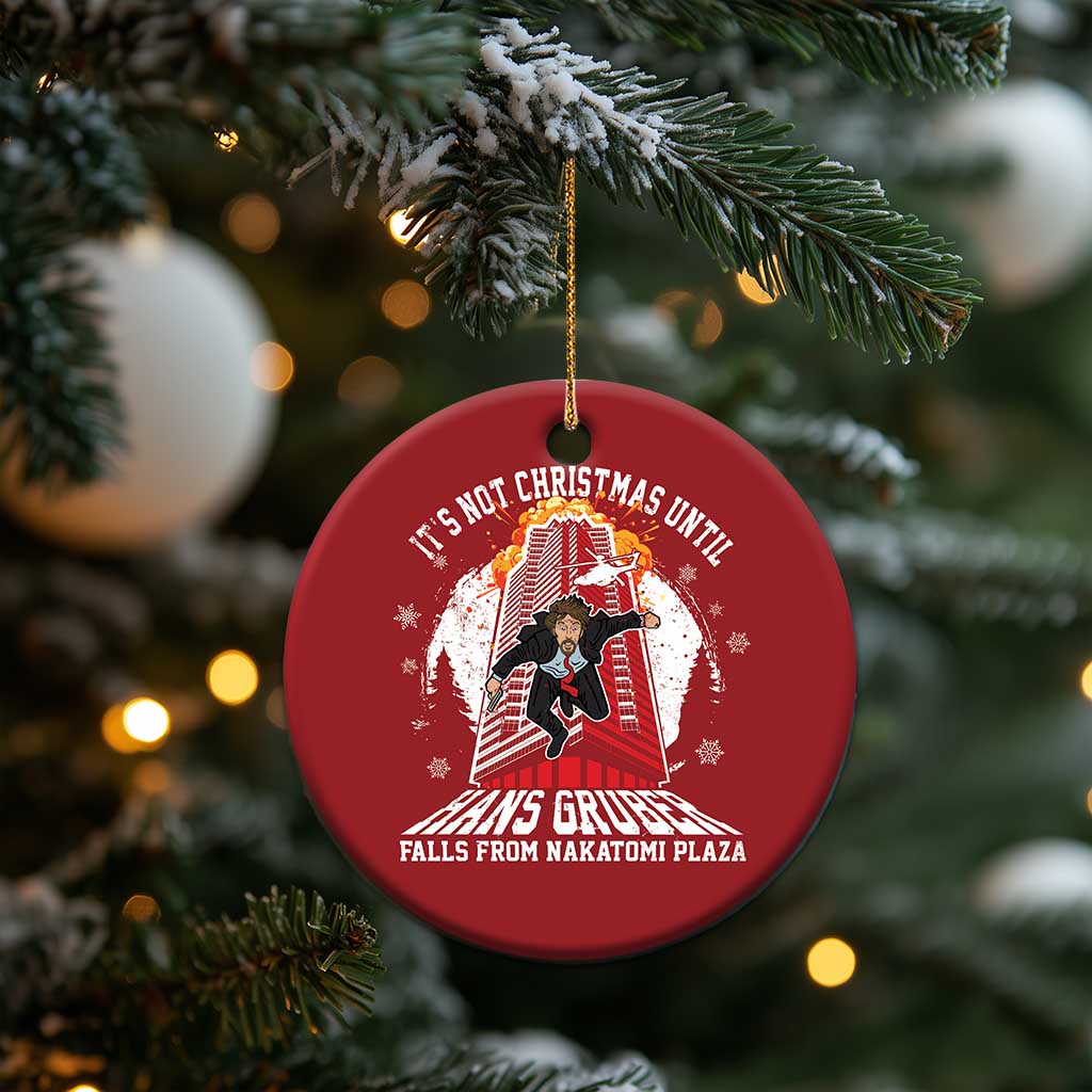 Funny Nakatomi Plaza Christmas Ornament It's Not Xmas Until Hans Gruber Falls From Nakatomi Plaza Explode TS11