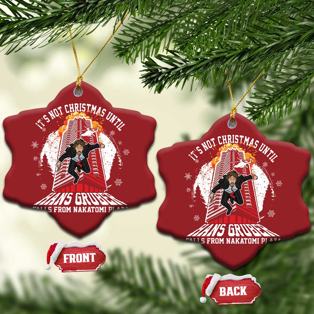 Funny Nakatomi Plaza Christmas Ornament It's Not Xmas Until Hans Gruber Falls From Nakatomi Plaza Explode TS11