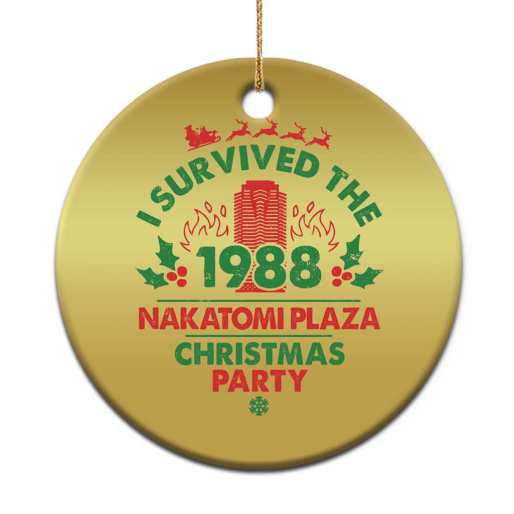 I Survived The 1988 Nakatomi Plaza Xmas Party Christmas Ornament Vintage Mistletoe TS11