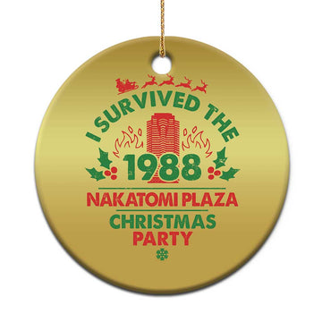 I Survived The 1988 Nakatomi Plaza Xmas Party Christmas Ornament Vintage Mistletoe TS11