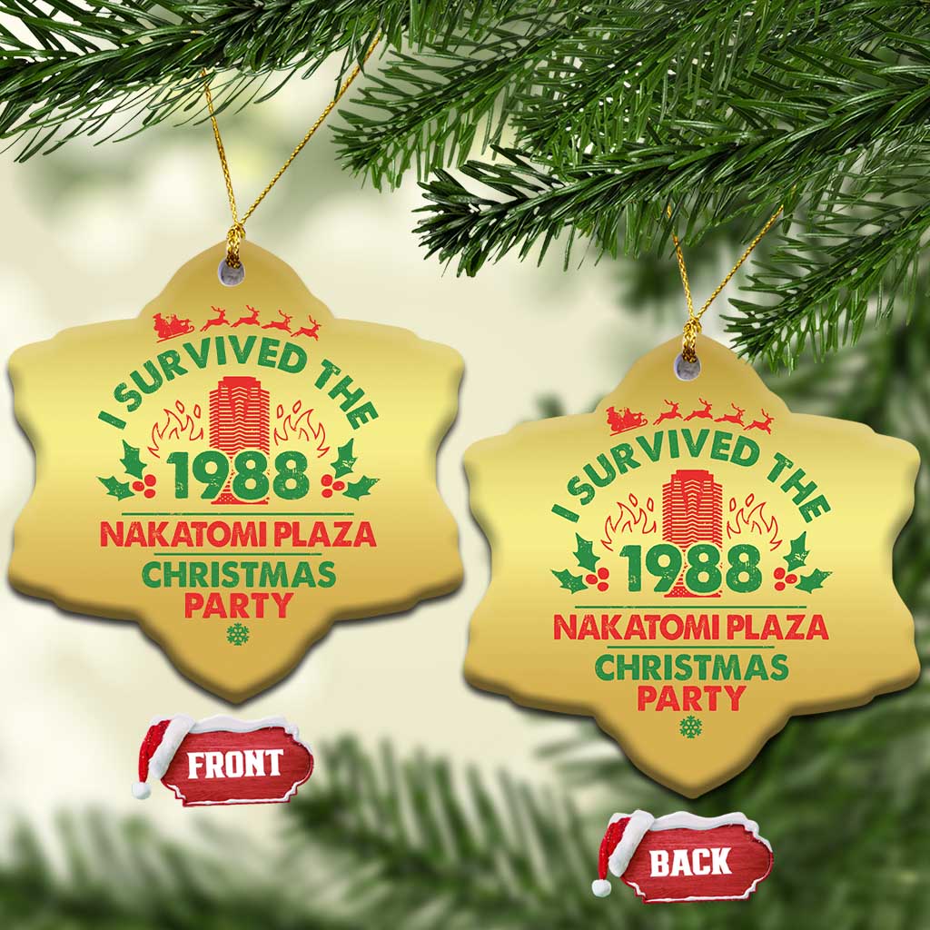 I Survived The 1988 Nakatomi Plaza Xmas Party Christmas Ornament Vintage Mistletoe TS11