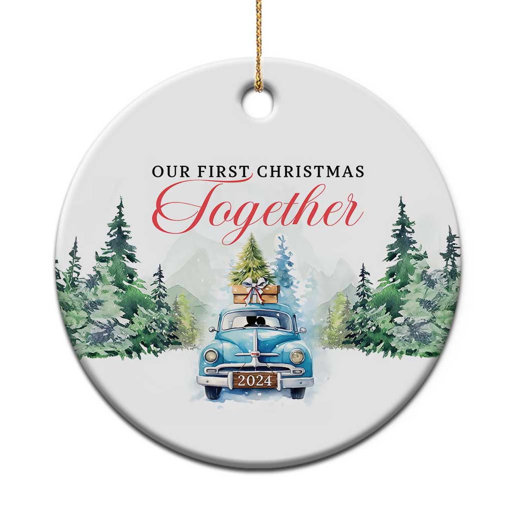Our First Xmas Together 2024 Car Snow Christmas Ornament TS11