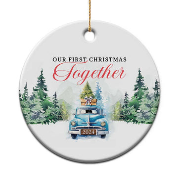 Our First Xmas Together 2024 Car Snow Christmas Ornament TS11