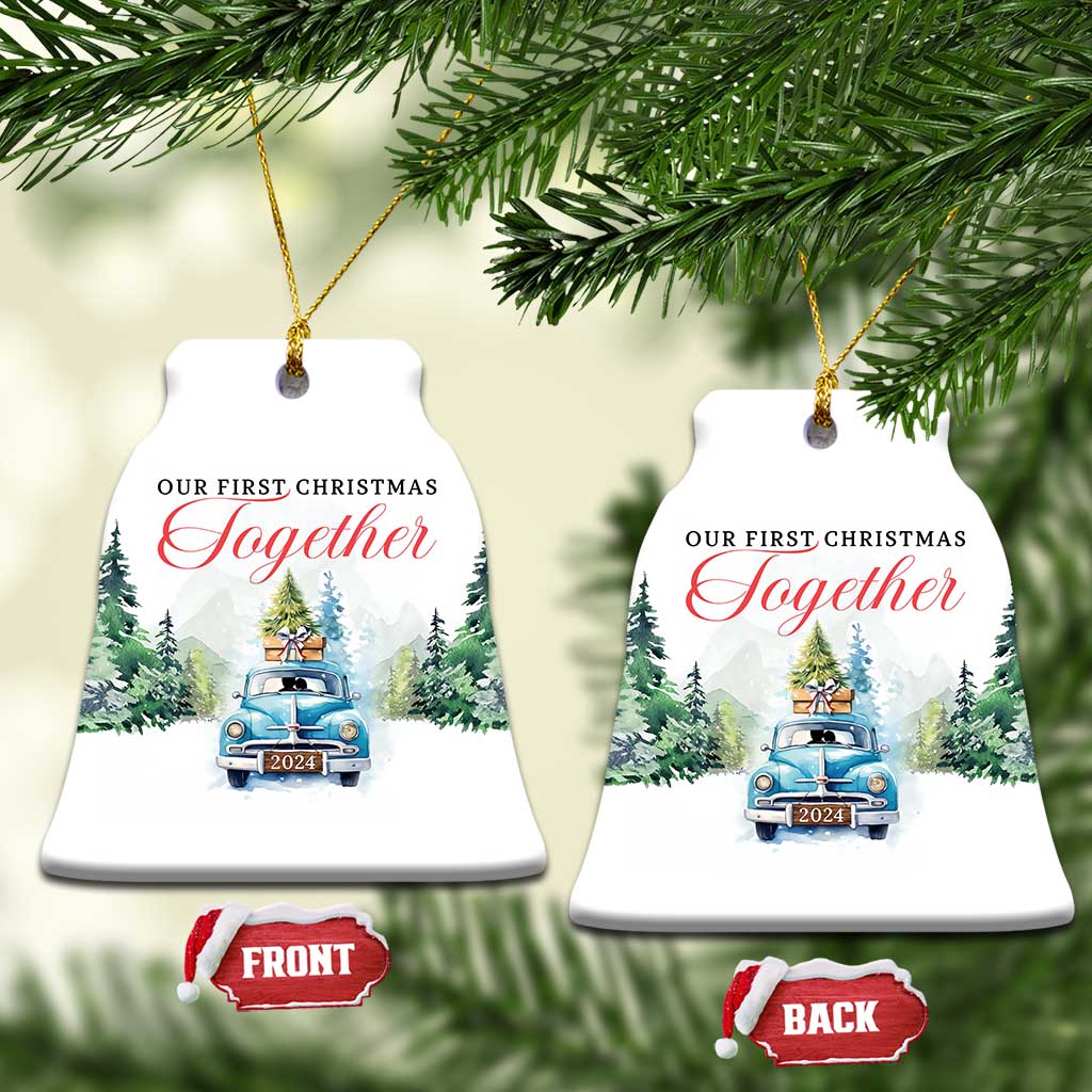 Our First Xmas Together 2024 Car Snow Christmas Ornament TS11