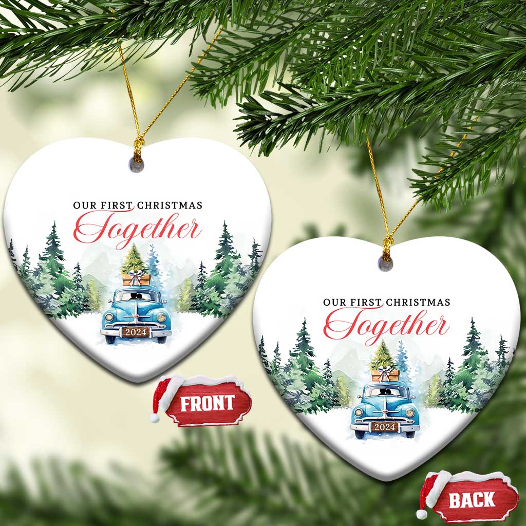 Our First Xmas Together 2024 Car Snow Christmas Ornament TS11