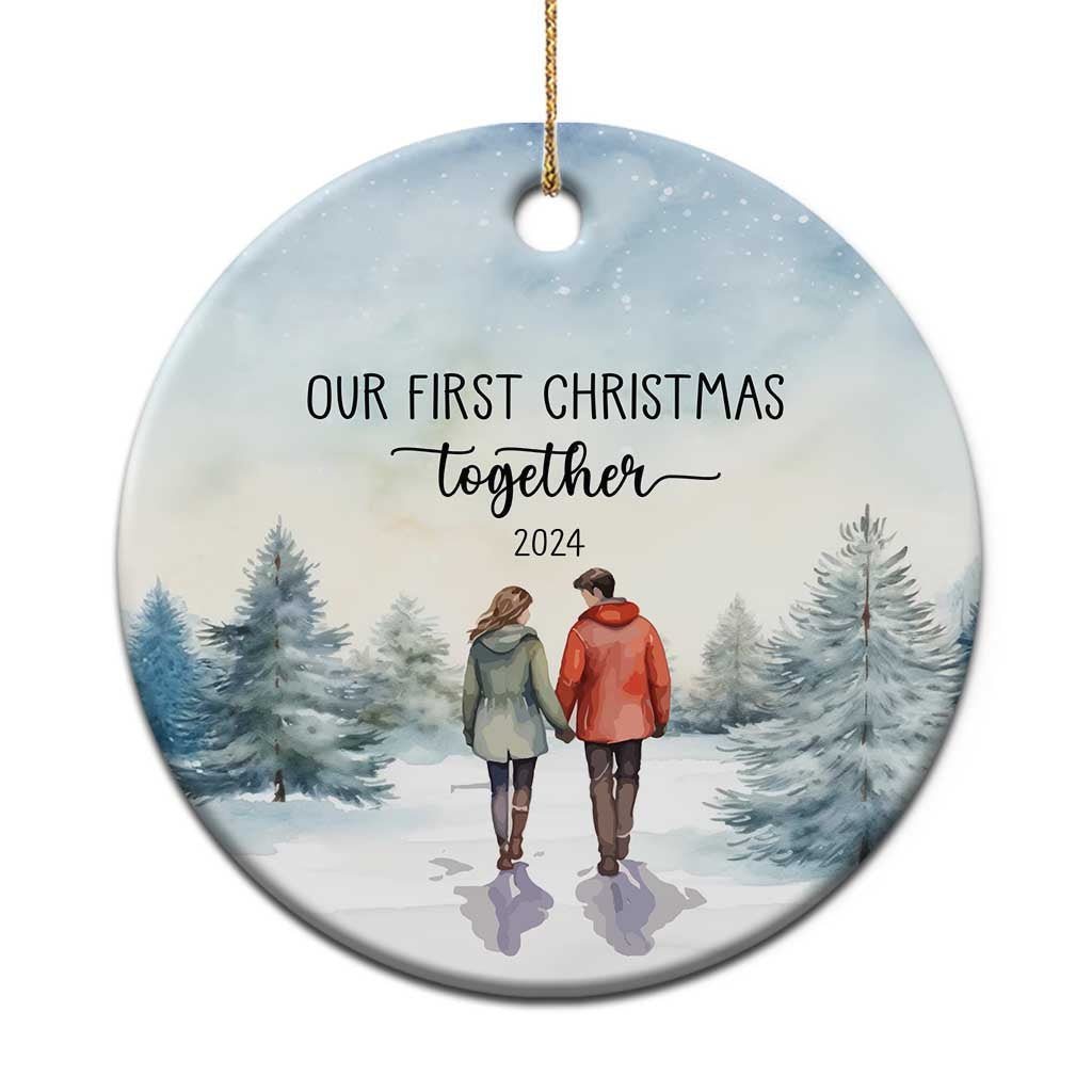 Our First Christmas Together 2024 Snow Christmas Ornament TS11